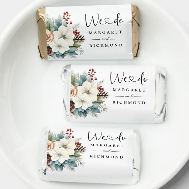 Rustic Elegant Floral Winter Wedding Sweet Favor (Creator Uploaded)