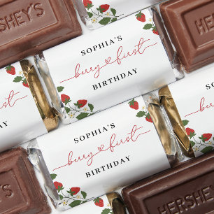 Rustic Elegant Girl's Berry First Birthday Favor