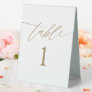 Rustic Elegant Gold Wedding Table Numbers Table Tent Sign