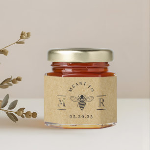 Rustic Elegant Meant to Bee Wedding Honey Jar Favors