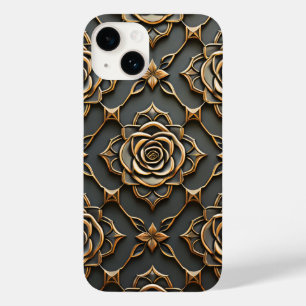 Rustic Elegant Metallic Rose Case-Mate iPhone 14 Case