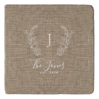 Rustic elegant monogrammed family name