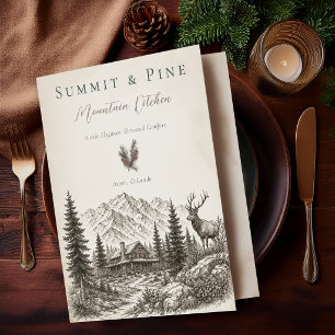 Rustic Elegant Mountain Restaurant Alpine Lodge Menu
