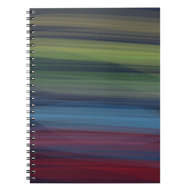 Rustic Elegant Multicolor Teal  Notebook (Front)