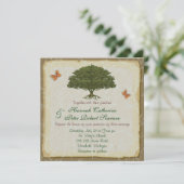 Rustic Elegant Oak Tree Wedding Invitation (Standing Front)