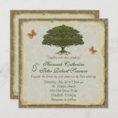 Rustic Elegant Oak Tree Wedding Invitation (Front/Back)