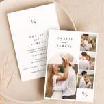Rustic Elegant Photo Collage Wedding Invitation<br><div class="desc">Capture the essence of your love story with our Rustic Elegant Photo Collage Wedding Invitation. This double-sided photo collage wedding invitations card beautifully combines timeless elegance with a contemporary twist. The front showcases a collage of romantic photos, highlighting your journey together, while the back features a minimalist black and white...</div>