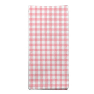 Rustic Elegant Pink Small Gingham Plaid Cloth Napkin