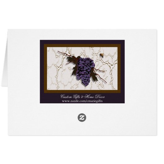 Rustic Elegant Purple Grapes (Back Horizontal)