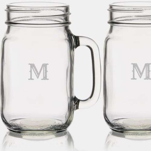 Rustic Elegant Retro Monogrammed Engraved Etched