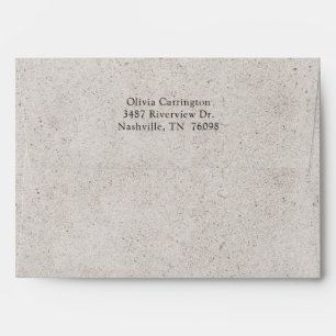 Rustic Elegant Return Address Modern Envelope