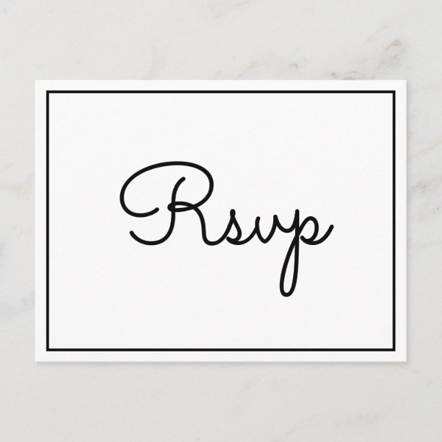 Rustic Elegant RSVP Postcard (Front)