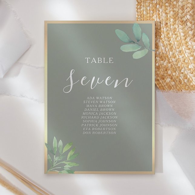 Rustic Elegant Sage Green Wedding Seating Chart (Creator Uploaded)