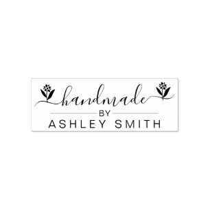 Rustic Elegant Script Handmade Business Self-inking Stamp