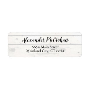 Rustic Elegant Script Return Address Label