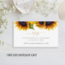 Rustic elegant sunflowers wedding website RSVP Enclosure Card