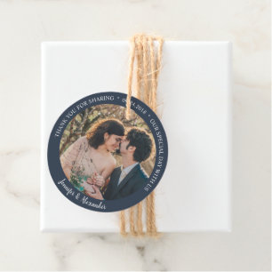 Rustic elegant thank you photo country wedding favor tags