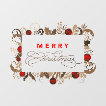 Rustic Elegant Vintage Merry Christmas Calligraphy