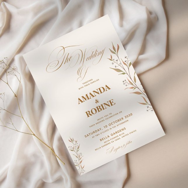 Rustic Elegant Wedding Invitation (Creator Uploaded)