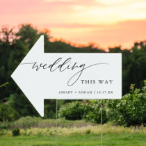 Rustic Elegant Wedding This Way Wedding Arrow Sign