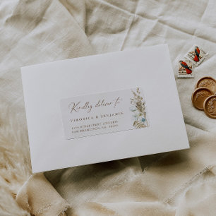 Rustic Elegant Wildflowers Return Address Labels