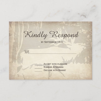 Rustic Elk Hunting Wildlife Wedding RSVP Cards