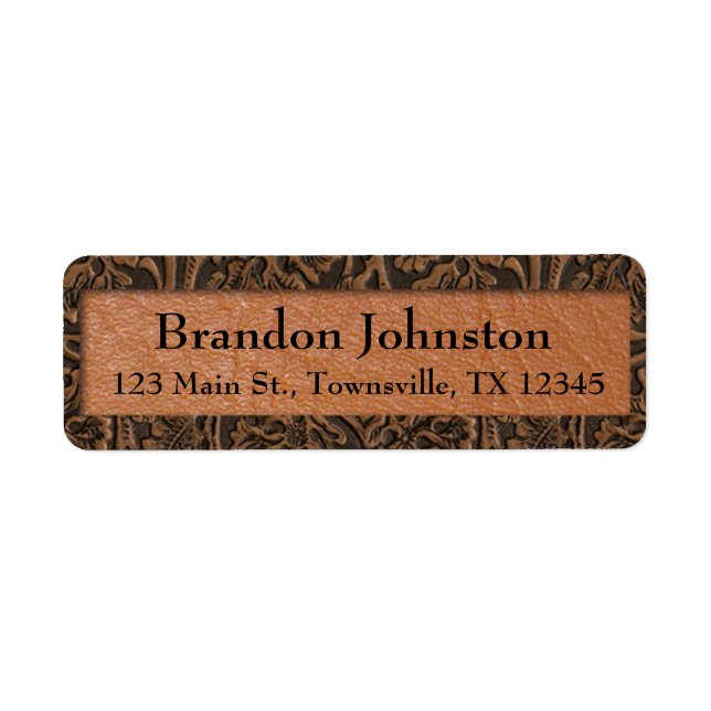Rustic Embossed Leather Label (Front)