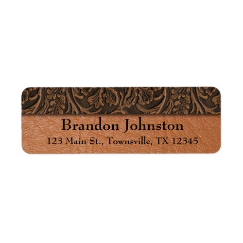 Rustic Embossed Leather Label