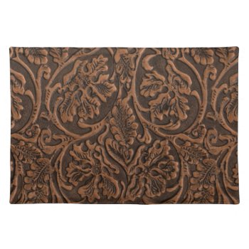 Rustic Embossed Leather Placemat by timelesscreations at Zazzle