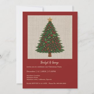 Rustic embroidery Deer & Holiday Greens christmas 