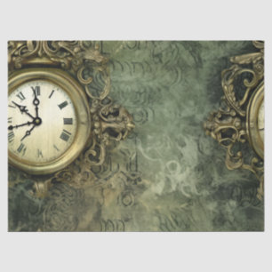 Rustic Emerald Green Antique Steampunk Tissue Paper