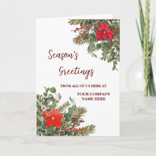 Rustic Employee Christmas Holiday Card