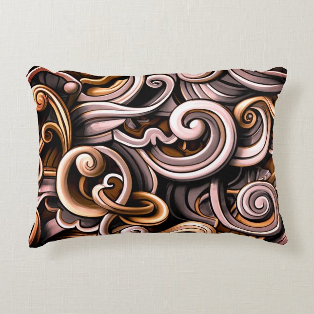 Rustic Energy Swirls  Accent Pillow (Front)