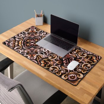 Rustic Energy Swirls  Desk Mat by kahmier at Zazzle