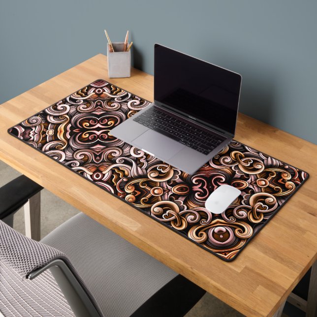 Rustic Energy Swirls  Desk Mat (Office 2)