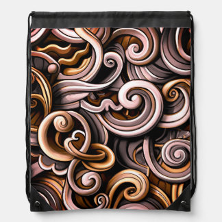 Rustic Energy Swirls  Drawstring Bag