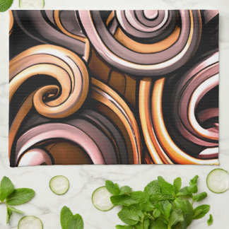 Rustic Energy Swirls  Kitchen Towel