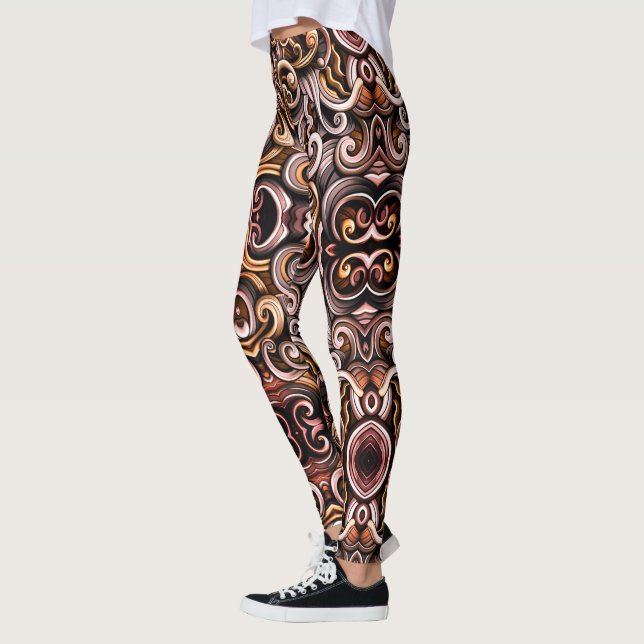 Rustic Energy Swirls  Leggings (Left)