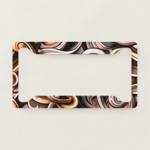 Rustic Energy Swirls License Plate Frame
