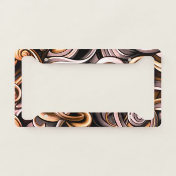 Rustic Energy Swirls  License Plate Frame by kahmier at Zazzle