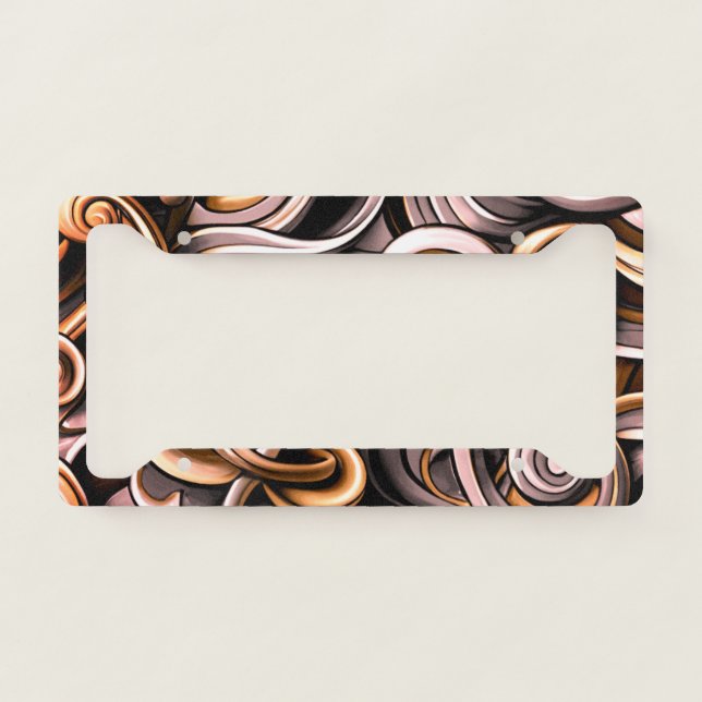 Rustic Energy Swirls  License Plate Frame (Front)