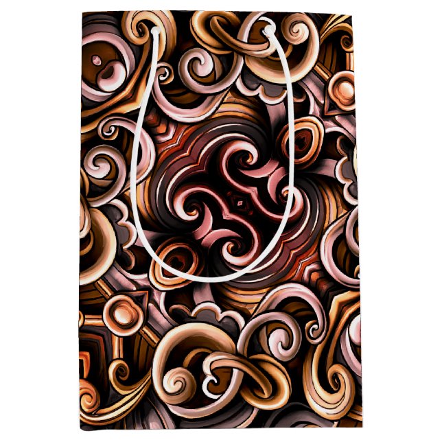 Rustic Energy Swirls  Medium Gift Bag (Front)