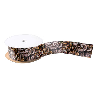 Rustic Energy Swirls Satin Ribbon