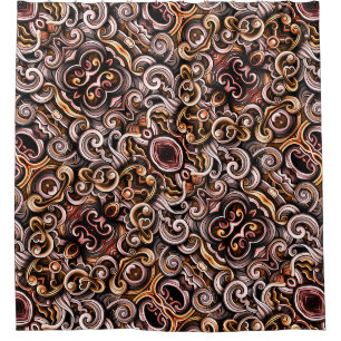 Rustic Energy Swirls Shower Curtain