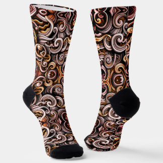 Rustic Energy Swirls  Socks
