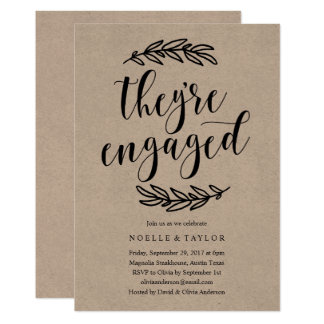 Rustic Engagement Party Dinner Invitation