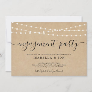 Rustic Engagement Party Invitation