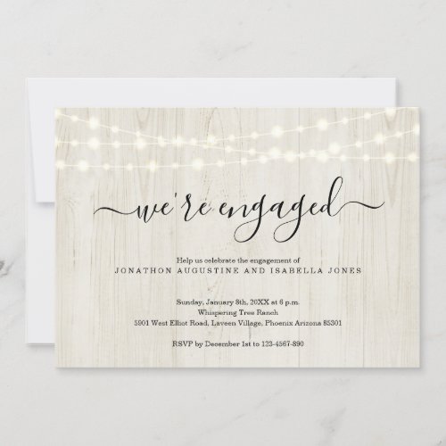 Rustic Engagement Party Invitation