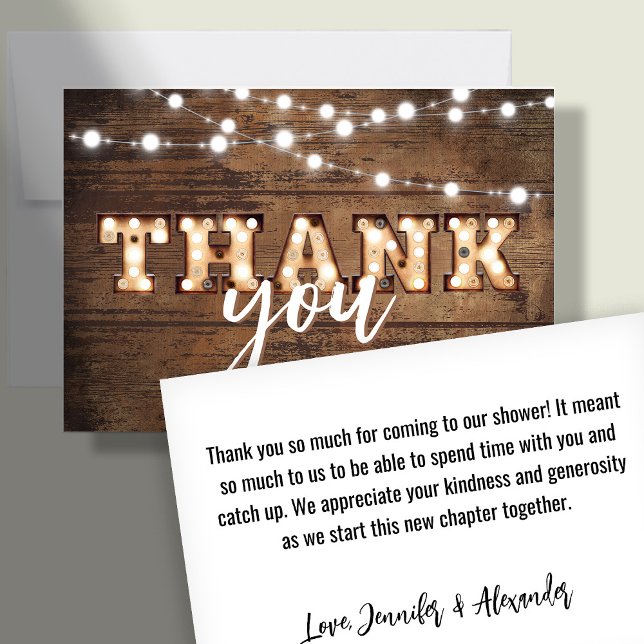 Rustic Engagement Party Thank You Card (Creator Uploaded)