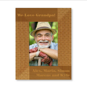 Rustic Engraved 9x7 Wooden Picture Frame